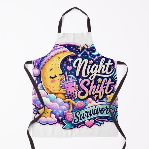 Item preview, Night Shift Survivor Cute Moon Bubble Tea Kawaii designed and sold by NarpLTD.