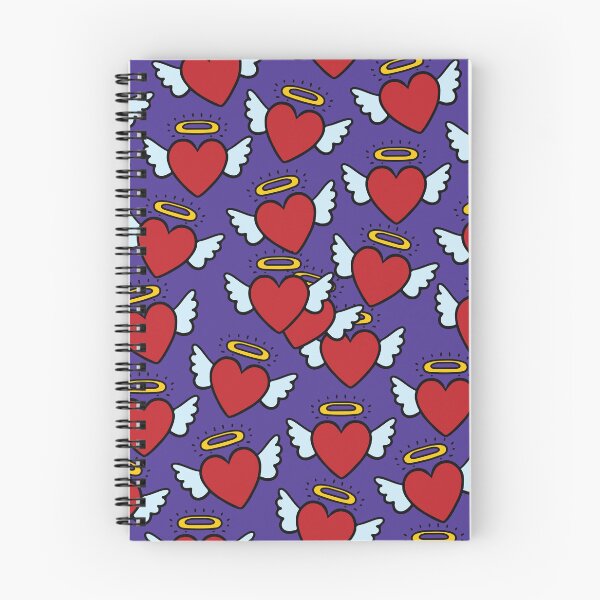 Item preview, Cute Angel Hearts Purple Romantic Seamless Pattern  designed and sold by BrownHorse90s.