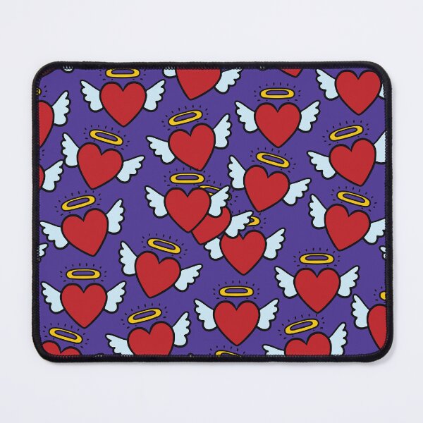 Item preview, Cute Angel Hearts Purple Romantic Seamless Pattern designed and sold by BrownHorse90s.
