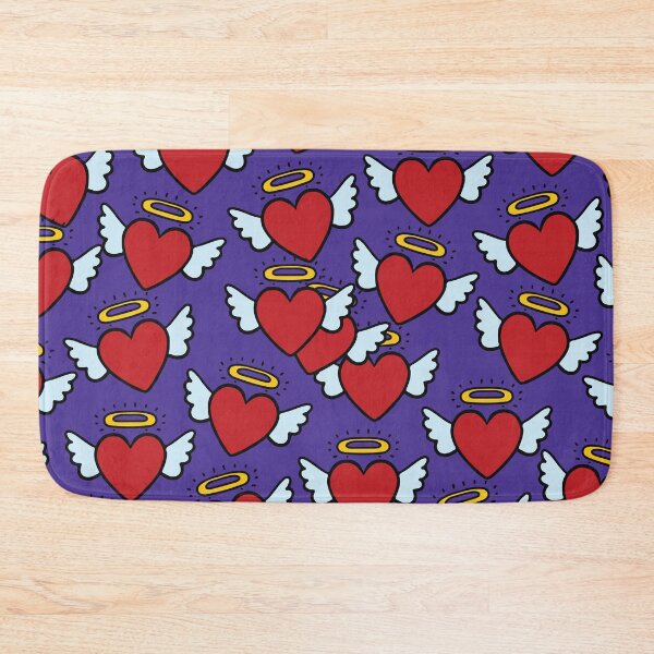 Item preview, Cute Angel Hearts Purple Romantic Seamless Pattern  designed and sold by BrownHorse90s.