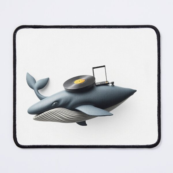 Item preview, A Whale With A Humpback Made Of A Vintage Record P designed and sold by QuirkThreadsCo.