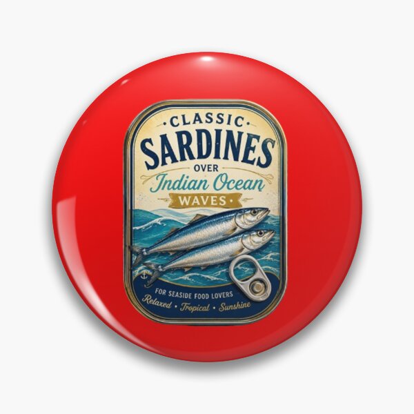 Item preview, Tropical Ocean Sardines Retro Maritime Design designed and sold by annenambiro.