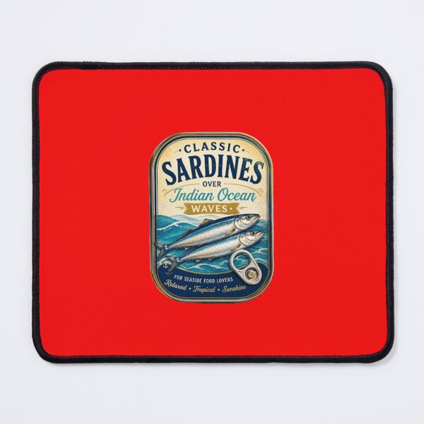Item preview, Tropical Ocean Sardines Retro Maritime Design designed and sold by annenambiro.