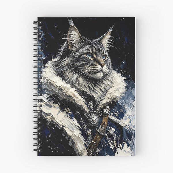 Item preview, Cosmic Vibe Winter Fur Maine Coon Art designed and sold by Vista Atelier.