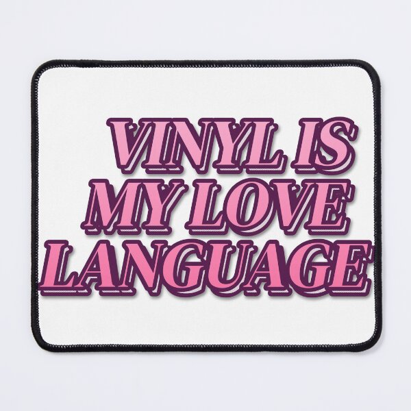 Item preview, "VINYL IS MY LOVE LANGUAGE" Retro Typography T-Shi designed and sold by QuirkThreadsCo.
