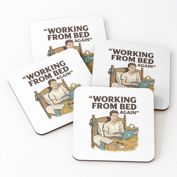 Item preview, Working From Bed Again Funny Vintage Remote Worker Design designed and sold by urbinet.