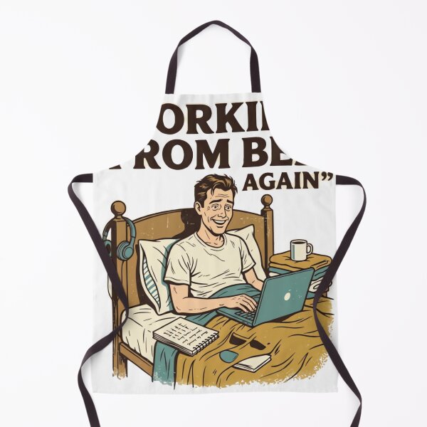 Item preview, Working From Bed Again Funny Vintage Remote Worker Design designed and sold by urbinet.