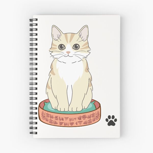Item preview, Cute Kawaii Cat In Basket Anime Tabby Gift designed and sold by Paw-Soul.