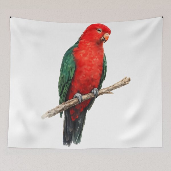 Item preview, Australian King Parrot Watercolour Portrait designed and sold by Jaruart.