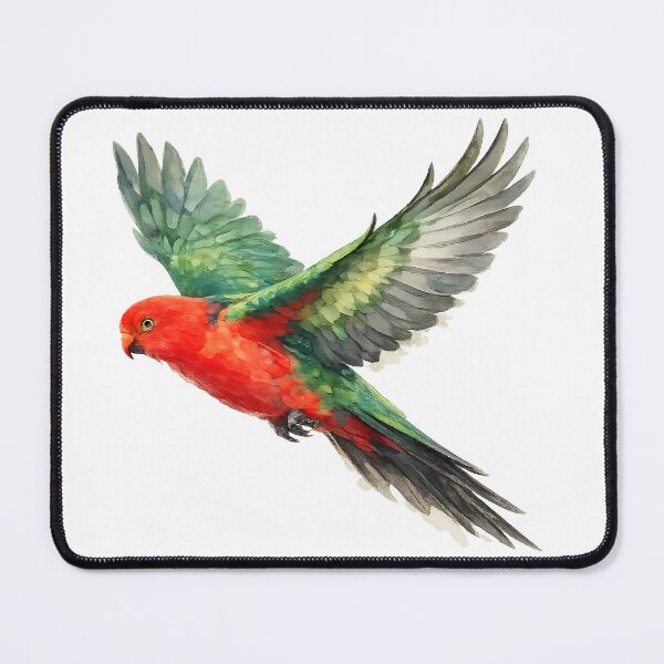 Item preview, King Parrot in Flight — Watercolour Painting designed and sold by Jaruart.
