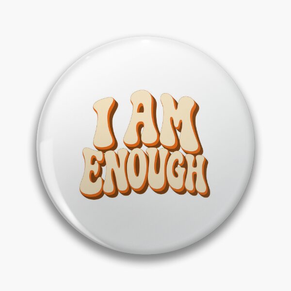 Item preview,  I AM ENOUGH Retro Wavy Typography | Self-Worth Positive Quote designed and sold by Ahmed Nedji.