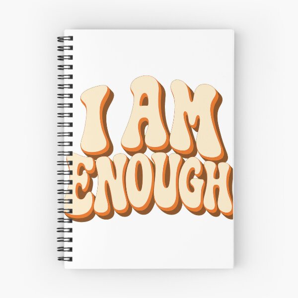 Item preview,  I AM ENOUGH Retro Wavy Typography | Self-Worth Positive Quote designed and sold by Ahmed Nedji.