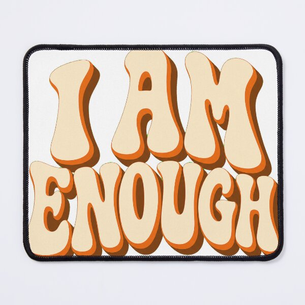 Item preview,  I AM ENOUGH Retro Wavy Typography | Self-Worth Positive Quote designed and sold by Ahmed Nedji.