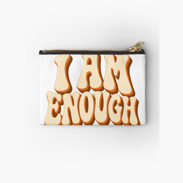 Item preview,  I AM ENOUGH Retro Wavy Typography | Self-Worth Positive Quote designed and sold by Ahmed Nedji.