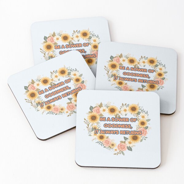 Item preview, Be a Sower of Goodness Floral Wreath Inspirational Quote Art designed and sold by GoGreenlove.