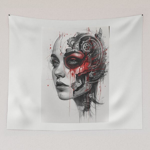 Item preview, Cyborg Girl designed and sold by ArtCraftLab.