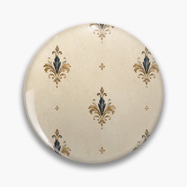 Item preview, Elegant Blue and Gold Fleur-de-Lis Seamless Pattern designed and sold by PatternFranzy.