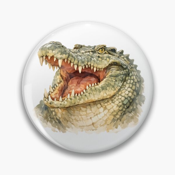 Item preview, Saltwater Crocodile Watercolour — Open Jaws designed and sold by Jaruart.