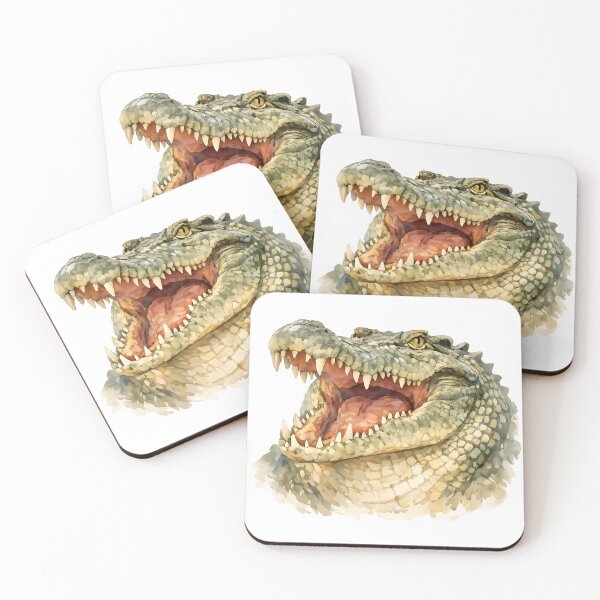 Item preview, Saltwater Crocodile Watercolour — Open Jaws designed and sold by Jaruart.