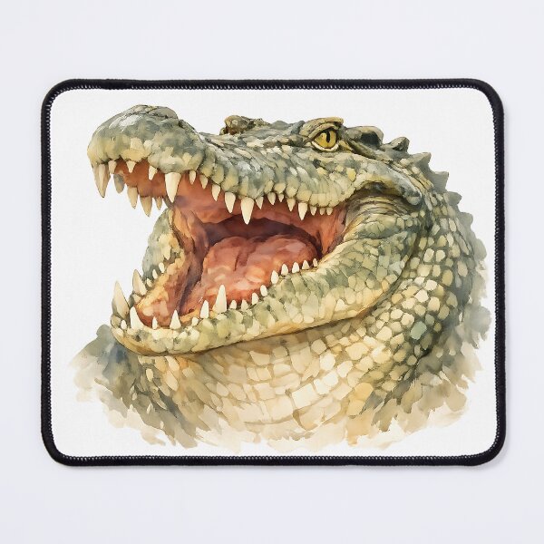 Item preview, Saltwater Crocodile Watercolour — Open Jaws designed and sold by Jaruart.