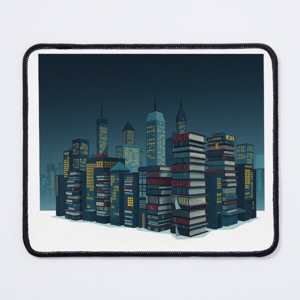 Item preview, A Cityscape At Night With Buildings Made Of Stacke designed and sold by QuirkThreadsCo.