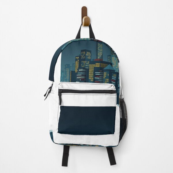 Item preview, A Cityscape At Night With Buildings Made Of Stacke designed and sold by QuirkThreadsCo.
