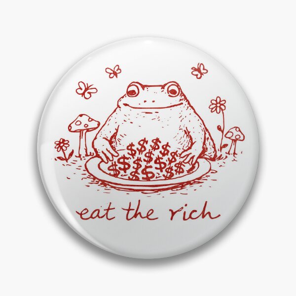 Item preview, Eat the Rich - Whimsical Frog designed and sold by Riot-And-Hope.
