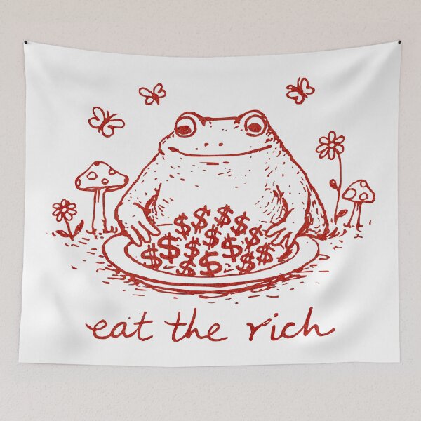 Item preview, Eat the Rich - Whimsical Frog designed and sold by Riot-And-Hope.