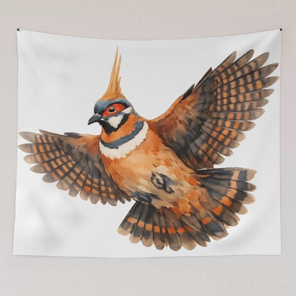 Item preview, Spinifex Pigeon in Flight — Watercolour Painting designed and sold by Jaruart.