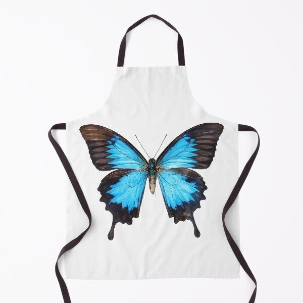 Aperçu de l'œuvre Ulysses Butterfly Watercolour — Wings Open créée et vendue par Jaruart.