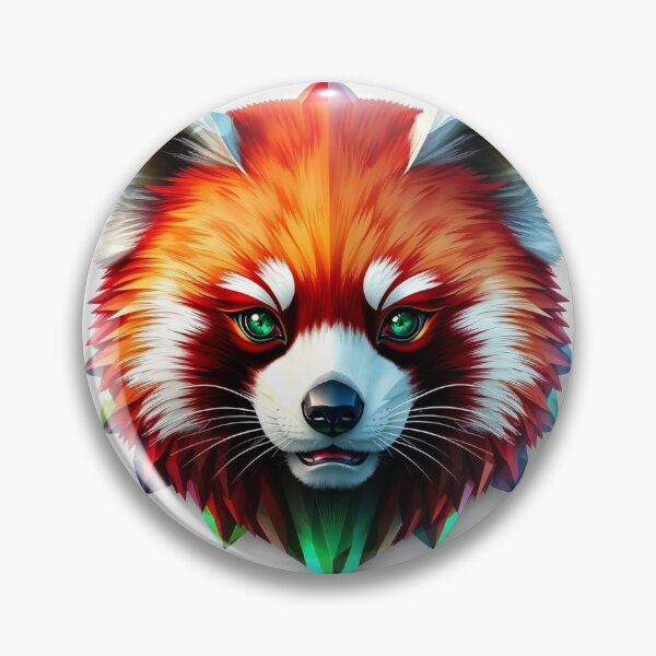 Item preview, Red Panda Geometric Crystal - Modern Graphic Art T designed and sold by QuirkThreadsCo.
