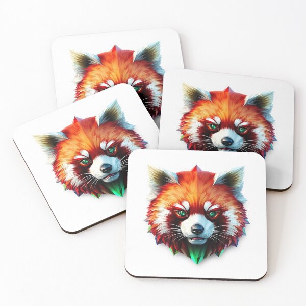 Item preview, Red Panda Geometric Crystal - Modern Graphic Art T designed and sold by QuirkThreadsCo.