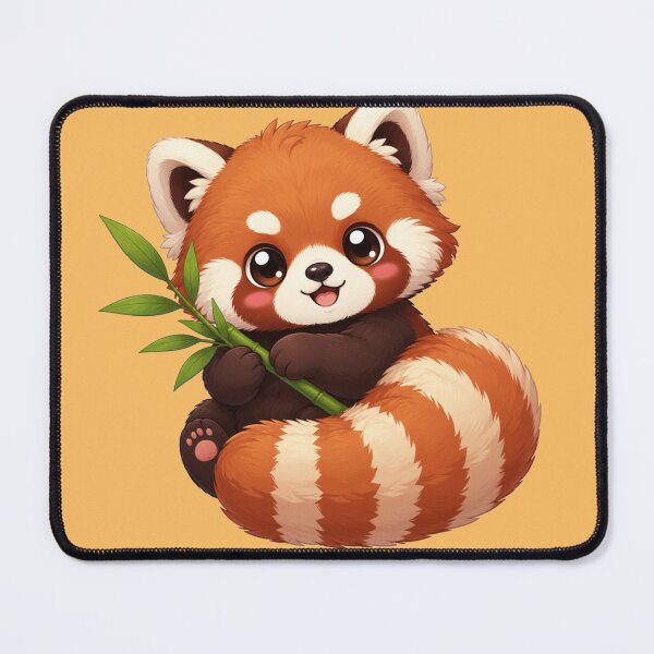 Item preview, Cute Red Panda — Kawaii Chibi Sticker Art designed and sold by NUFADE.