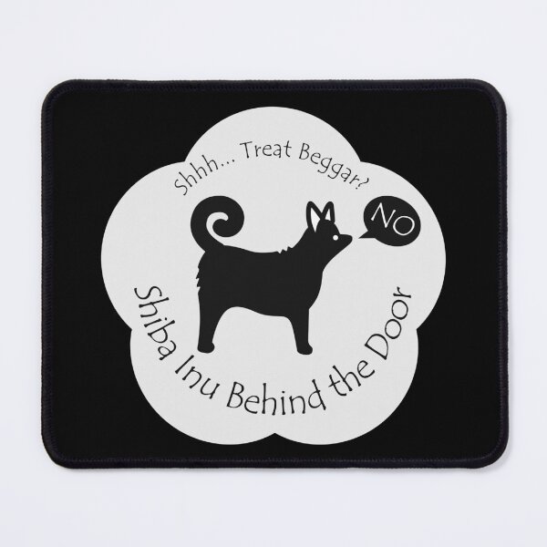Item preview, Funny Shiba Inu Treat Beggar Behind the Door White Base designed and sold by Na7nasColorShop.