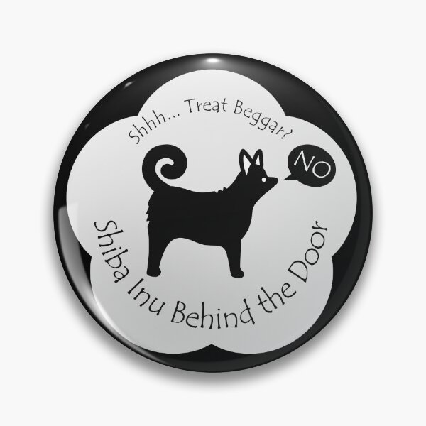 Item preview, Funny Shiba Inu Treat Beggar Behind the Door White Base designed and sold by Na7nasColorShop.