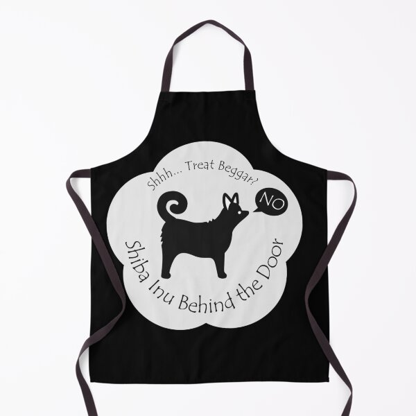 Item preview, Funny Shiba Inu Treat Beggar Behind the Door White Base designed and sold by Na7nasColorShop.