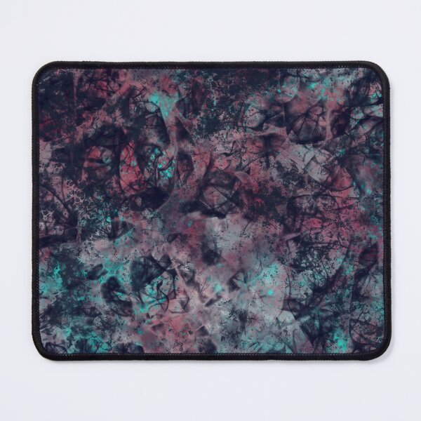 Item preview, Dark Crimson and Teal Bioluminescent Cellular Abstract designed and sold by ElkCreekWitch.