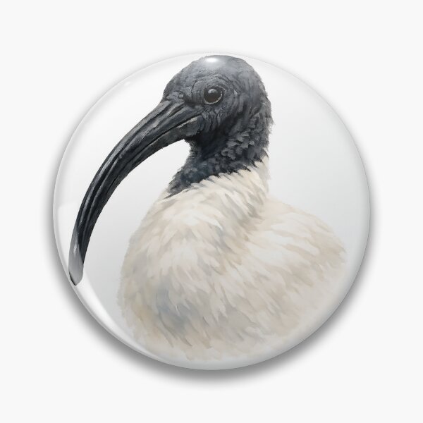 Artikelvorschau, White Ibis Portrait — Watercolour Illustration entworfen und verkauft von Jaruart.