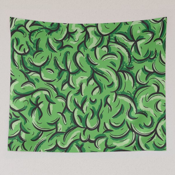 Item preview, Abstract Green Creepy Intestines and Guts Seamless Pattern designed and sold by BrownHorse90s.