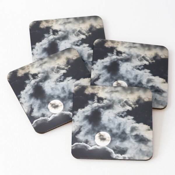 Item preview, Full Moon Behind Dramatic Clouds At Night With Moody Moonlight And Eerie Sky Atmosphere designed and sold by Nmallia.