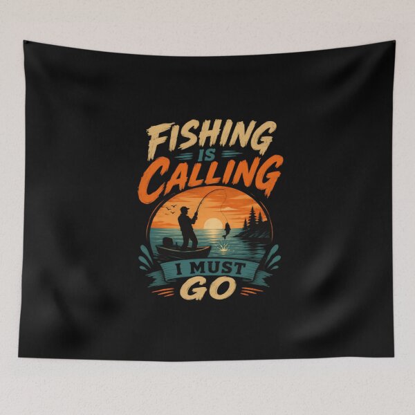 Item preview, Fishing Is Calling I Must Go Angler Fisherman Outdoorsman Hobby designed and sold by HumansStuck12.