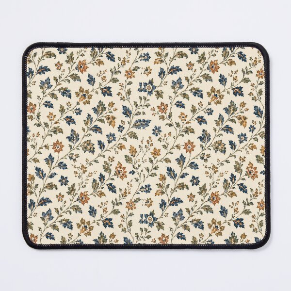 Item preview, Elegant Vintage Blue and Terracotta Botanical Floral Pattern designed and sold by PatternFranzy.