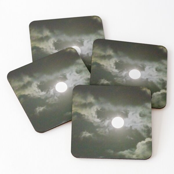 Item preview, Full Moon Behind Dramatic Clouds At Night With Moody Moonlight And Eerie Sky Atmosphere designed and sold by Nmallia.