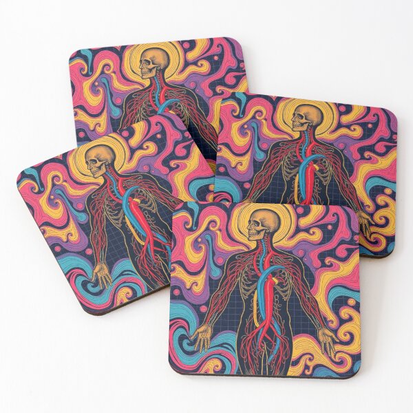 Item preview, Anatomy of the human body in a psychedelic style of intense colors designed and sold by RAISC.