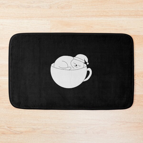 Item preview, Sleeping Cat in Teacup Cozy Coffee Time Minimalist Art designed and sold by LeshanArt.