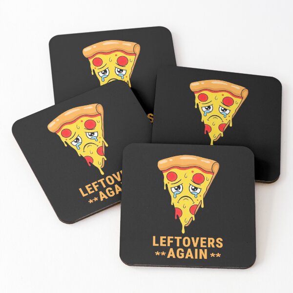 Item preview, Leftovers Again Sad Crying Pizza Retro Cartoon Graphic designed and sold by DigitalArtx-com.