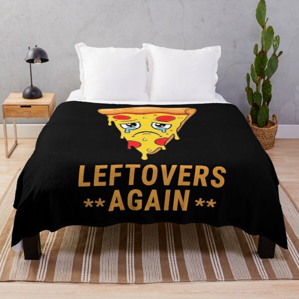 Item preview, Leftovers Again Sad Crying Pizza Retro Cartoon Graphic designed and sold by DigitalArtx-com.