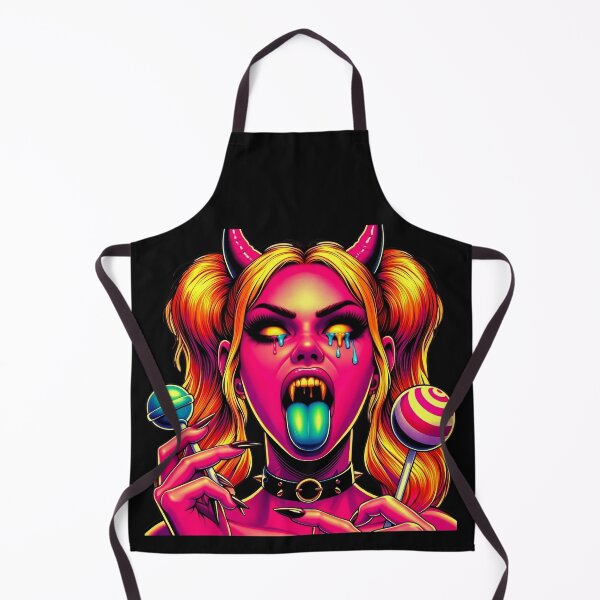 Item preview, Neon Devil Girl Licking Lollipop designed and sold by Voodoo Store Paranormal Collections.