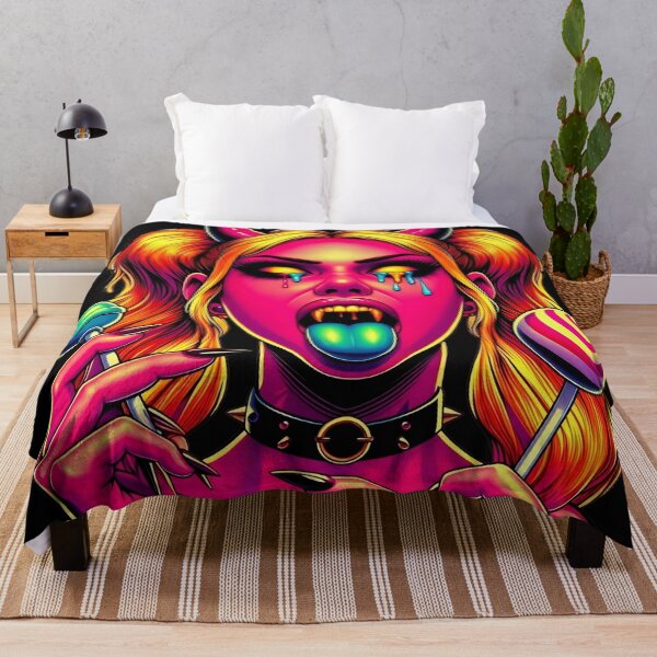 Item preview, Neon Devil Girl Licking Lollipop designed and sold by Voodoo Store Paranormal Collections.