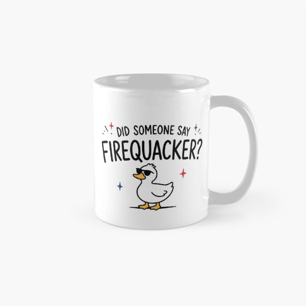 Item preview, Did Someone Say Firequacker Duck | Funny 4th of July Duck Cartoon designed and sold by Lina Caro.